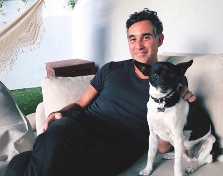 Joshua Radin and his dog.