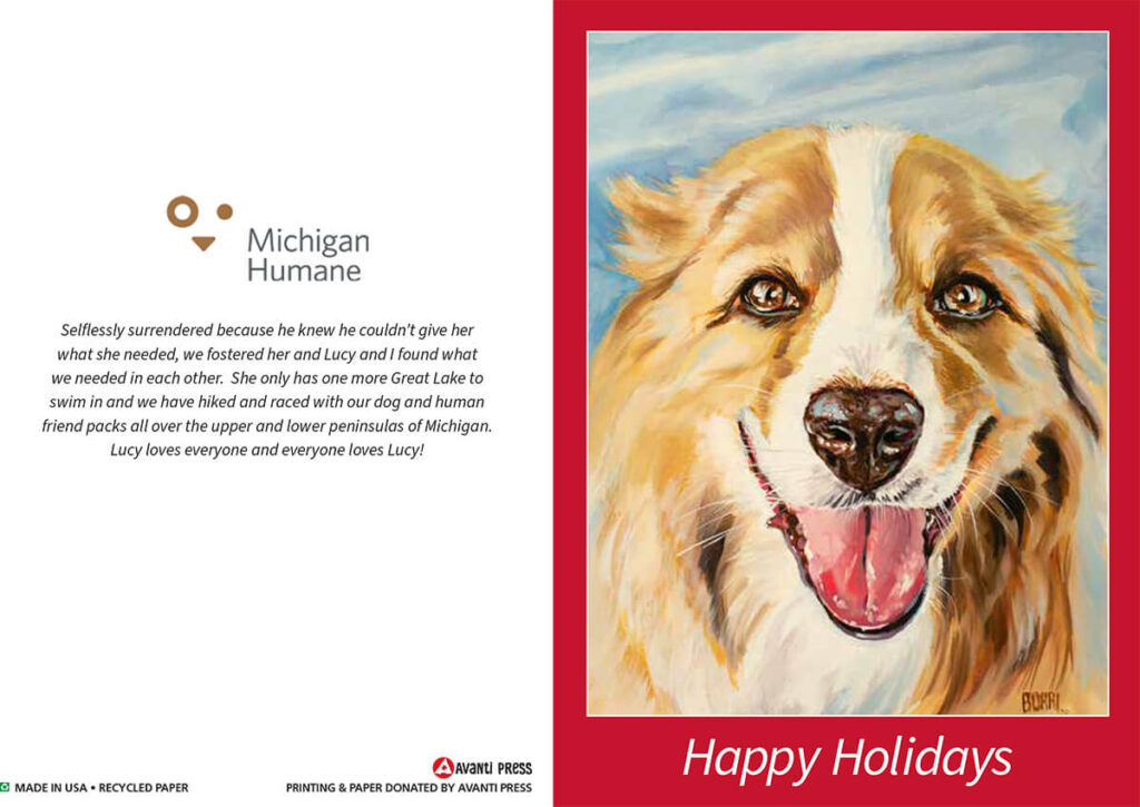 2020 Michigan Humane holiday card.