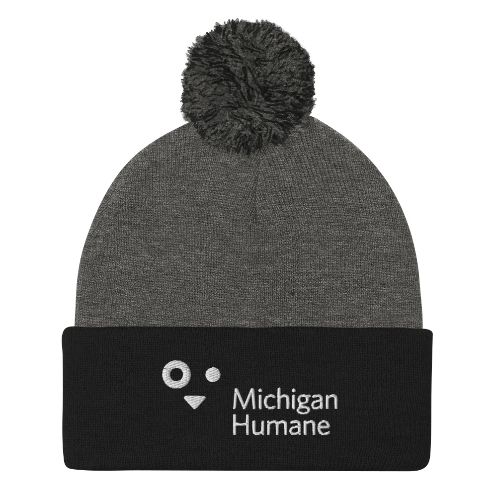Michigan Humane Embroidered Pom-Pom Beanie - Image 5