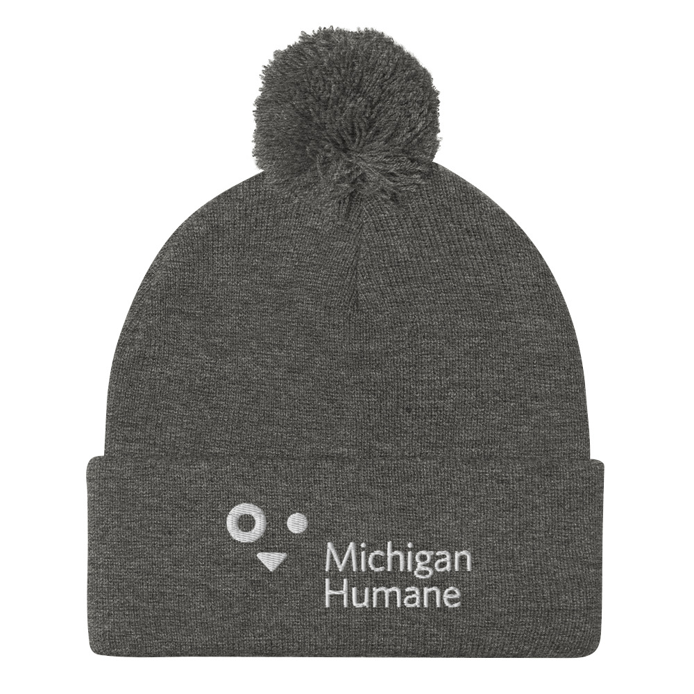Michigan Humane Embroidered Pom-Pom Beanie - Image 6