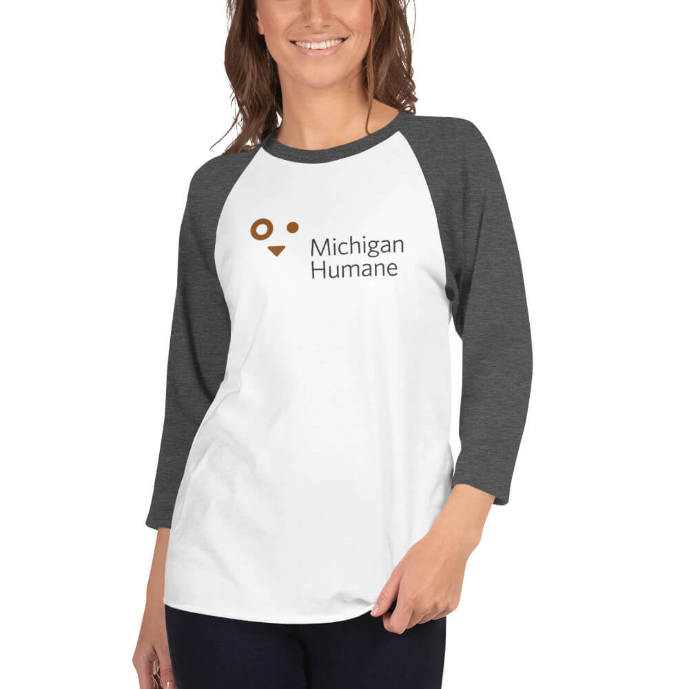 Michigan Humane 3/4 sleeve Shirt - Image 2